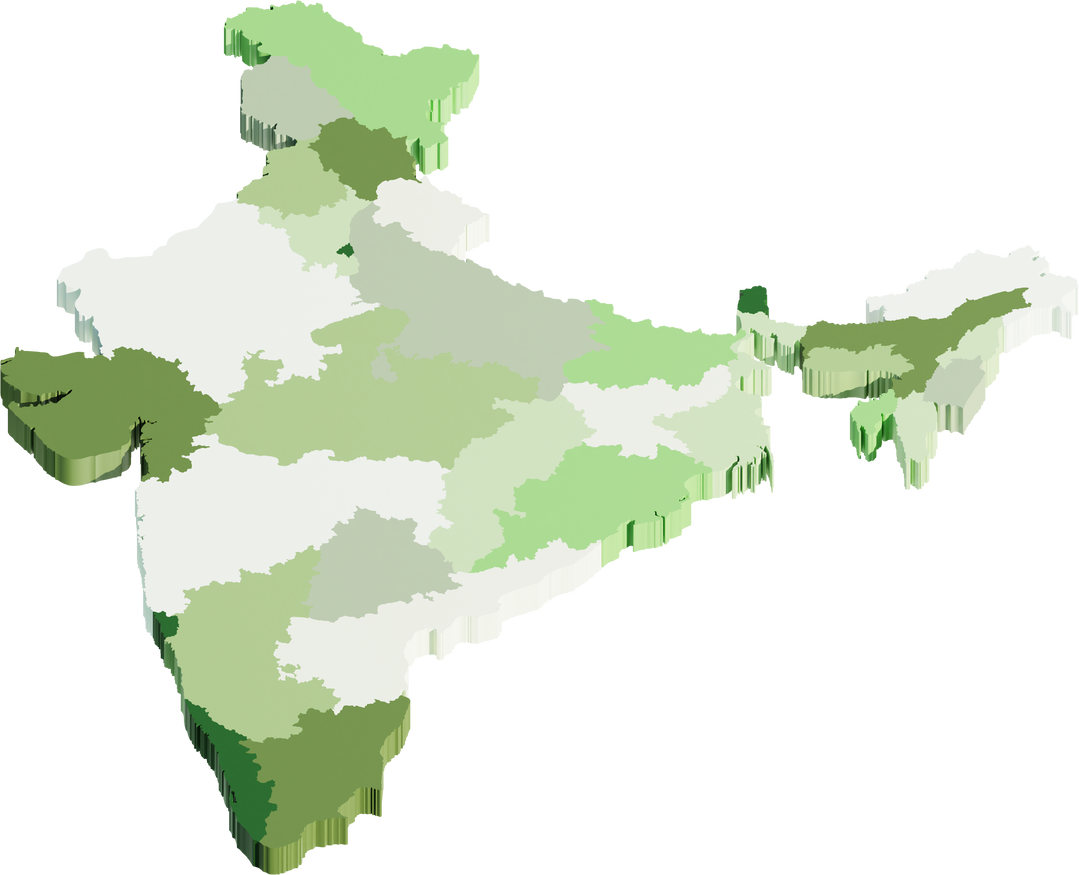 3d India States map