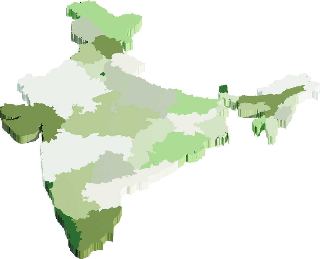 3d India States map